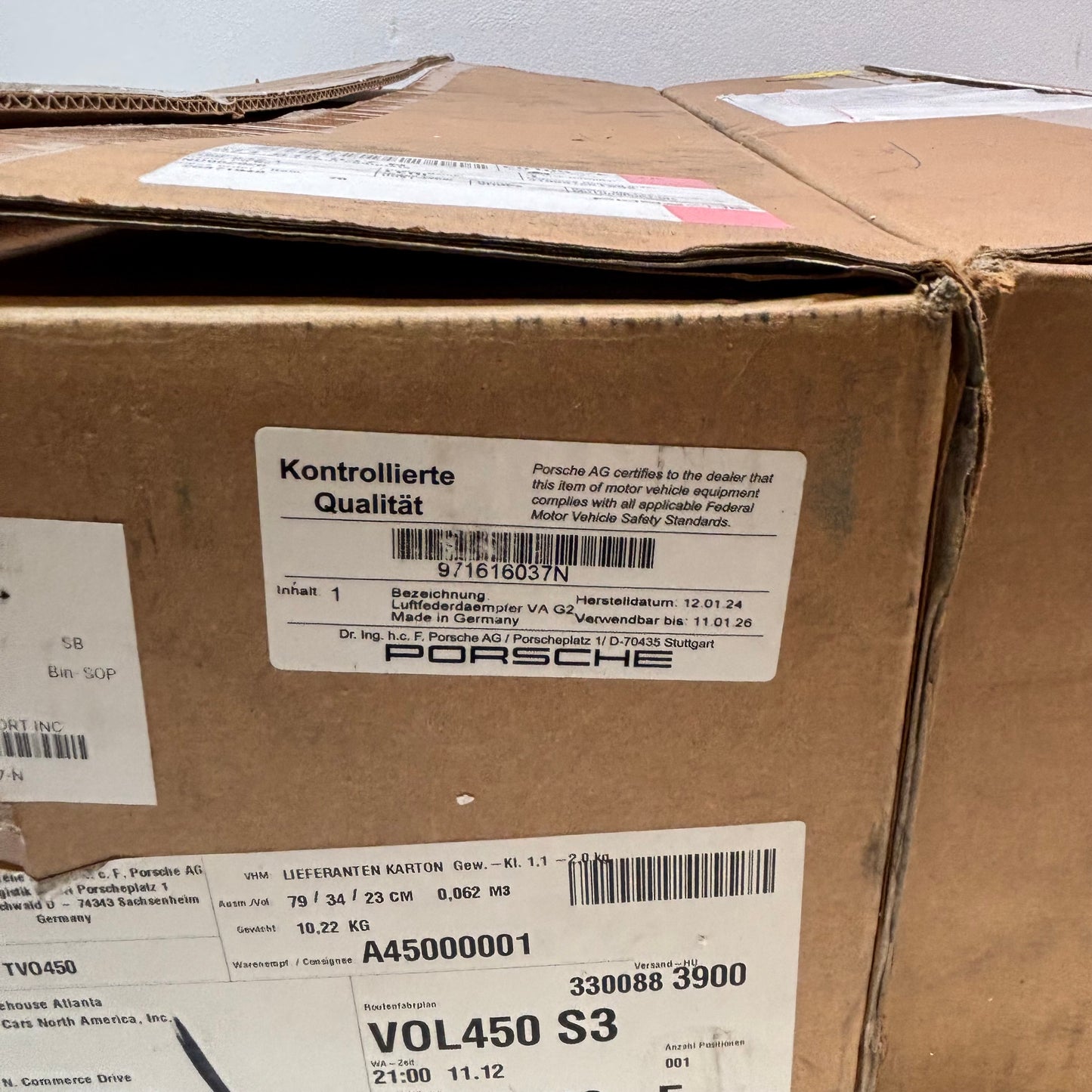 GENUINE 17-22 PORSCHE PANAMERA 971 FRONT AIR SUSPENSION STRUTS SHOCKS