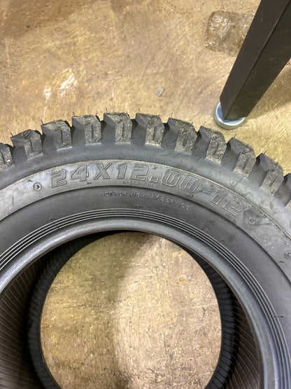 KENDA SUPER TURF K500 BSW  24 12.00 12 4PLY LAWN/GARDEN TIRE 10500128AB1
