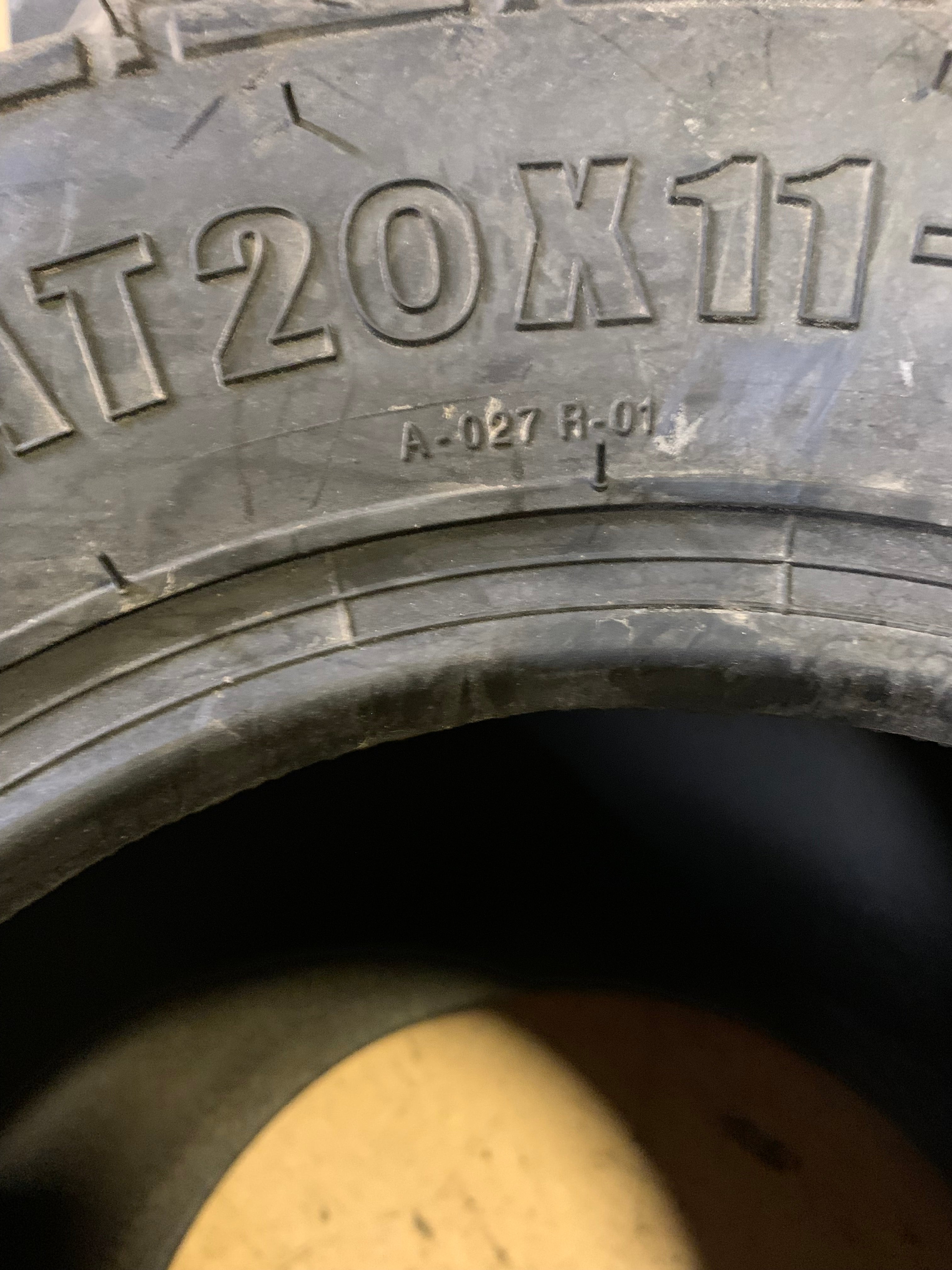 NOS SUNF A027 BSW AT  20 11 9 43J 6PLY ATV/UTV TIRE 201109