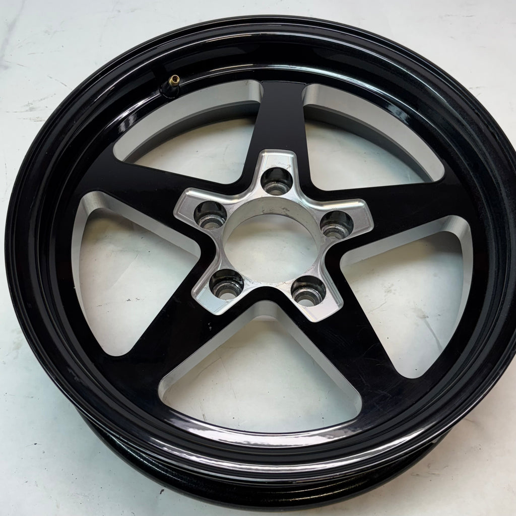 2 VISION SPORT STAR 571 WHEEL 15X4 5X114.3 GLOSS BLACK WITH MILLED CENTER -19MM