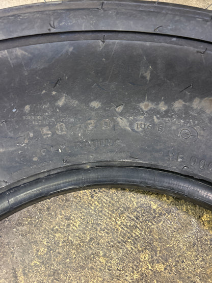 NOS FIRESTONE REGENCY L1 BSW  7.50-20 106B 6PLY FARM 5-RIB TIRE 019059