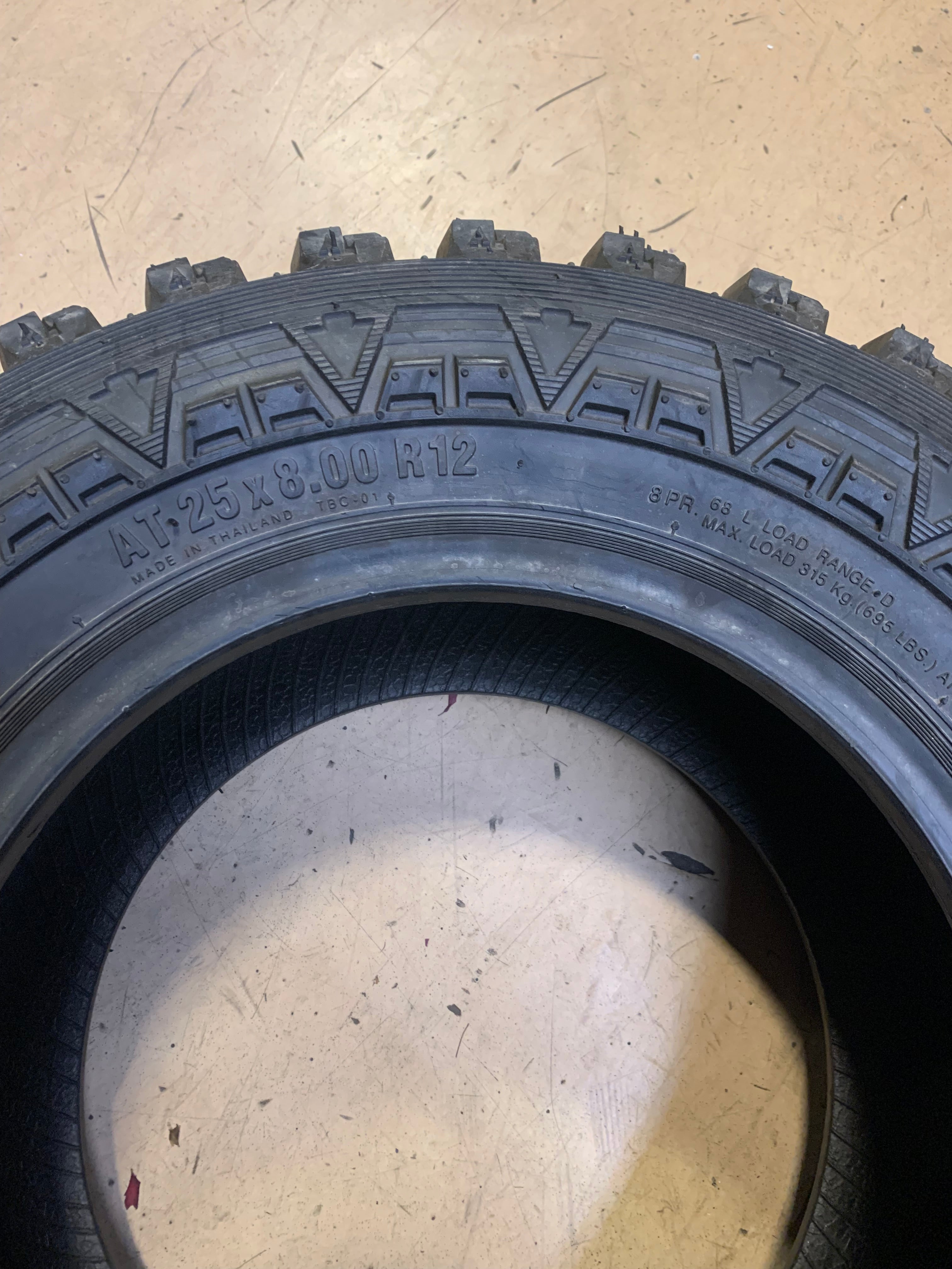 NOS POWER KING TERRA ROK A/T BSW AT 25 8 12 8PLY ATV/UTV TIRE TRA78