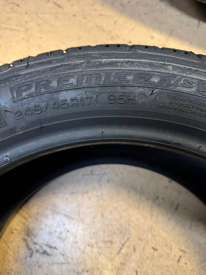 2 NOS MICHELIN PREMIER A/S BSW P 245 45 17 95H ALL SEASON TIRE 36126