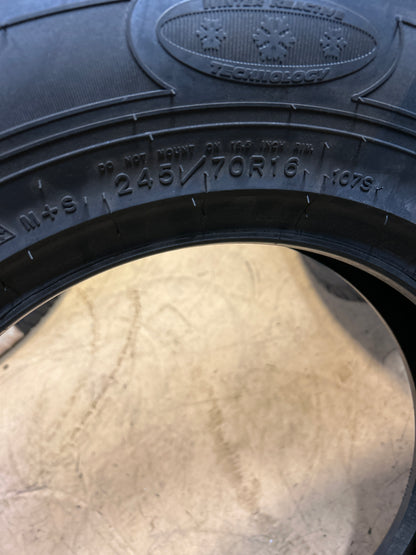 NOS 2 GOODYEAR ULTRAGRIP ICE WRT P 245 70 16 107S SL ALL SEASON TIRE 754213371