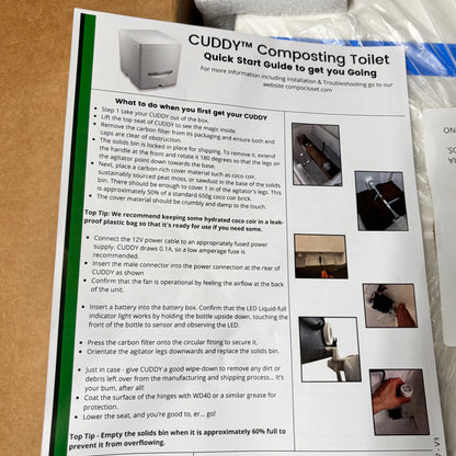 CUDDY COMPOSTING TOILET 3.9 GAL CAPACITY