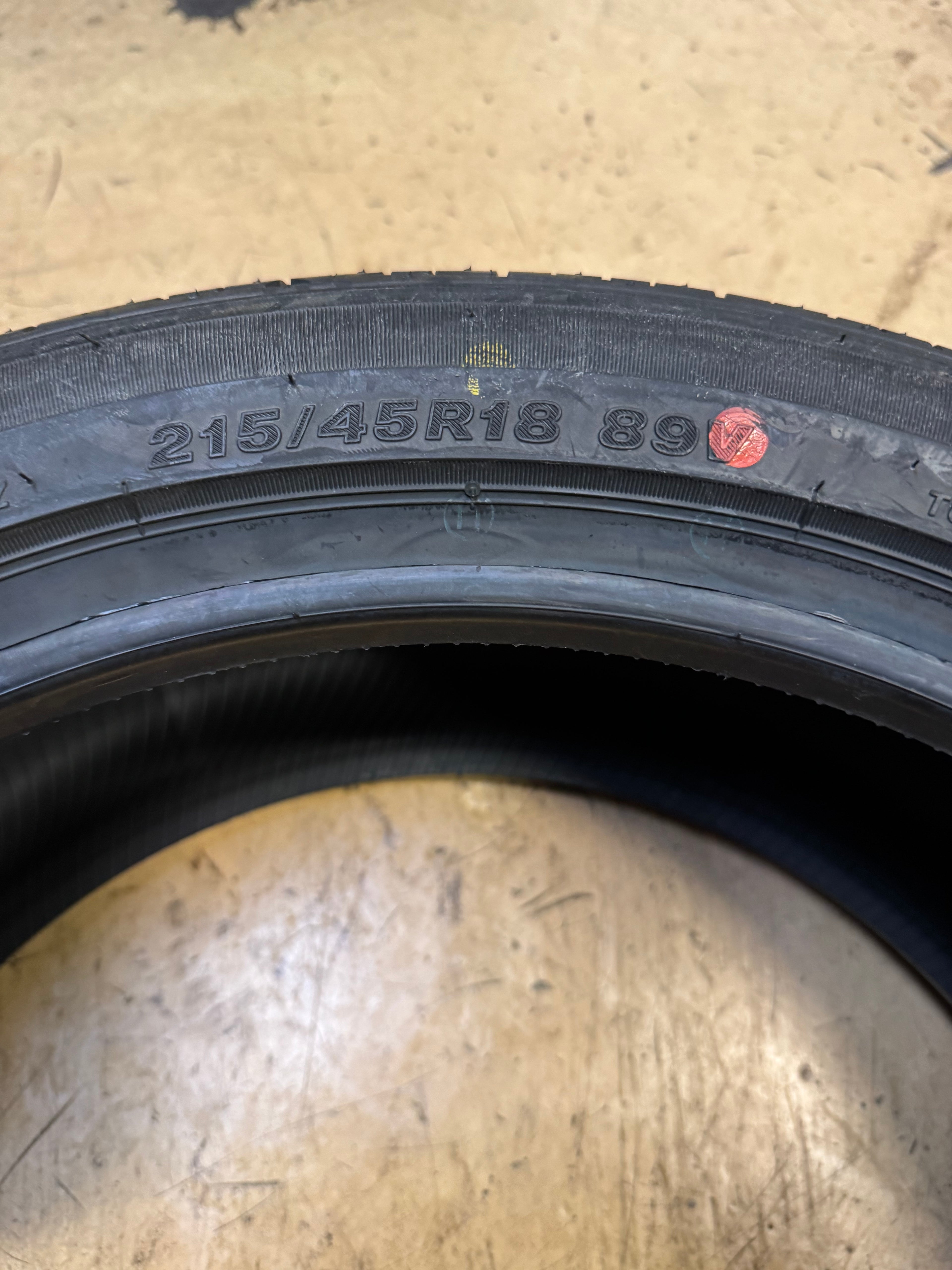 BRIDGESTONE TURANZA EL440 P 215 45 18 89V SL ALL SEASON TIRES 011423