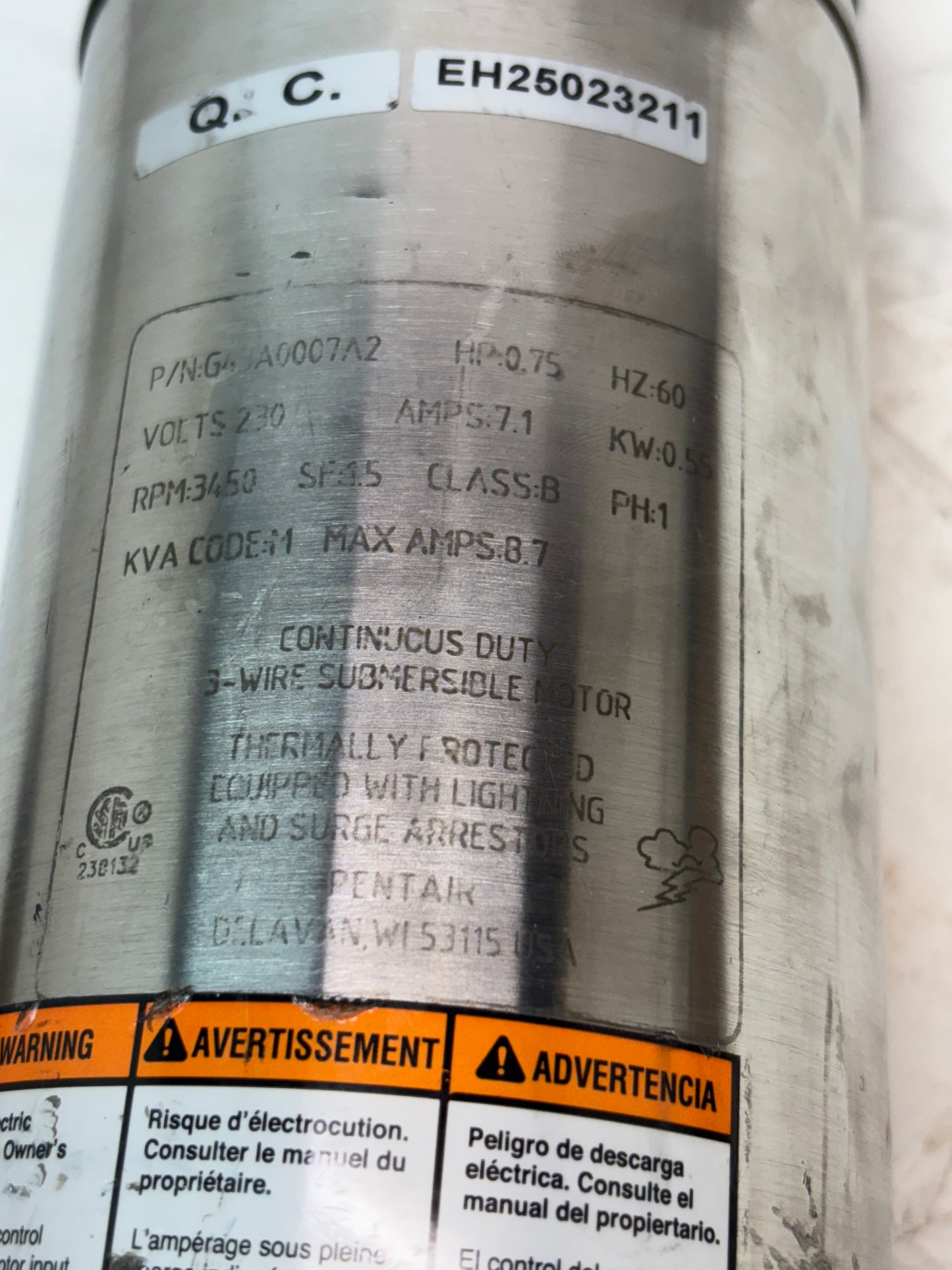 FLOTEC 3-WIRE SUBMERSIBLE WELL PUMP, FP3222-13, 4 IN