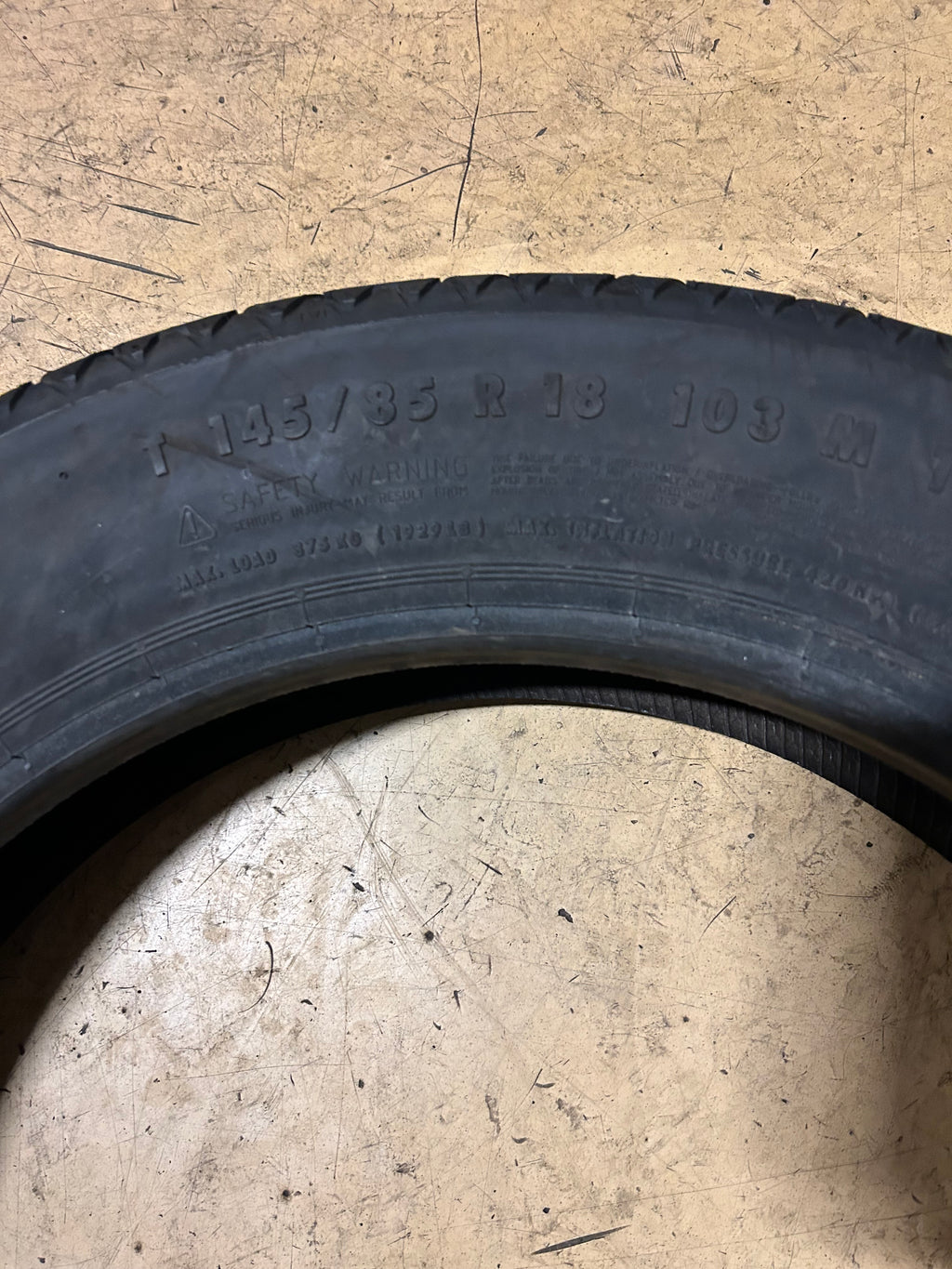 CONTINENTAL SCONTACT BSW T 145 85 18 103M SPARE TIRE 03115320000