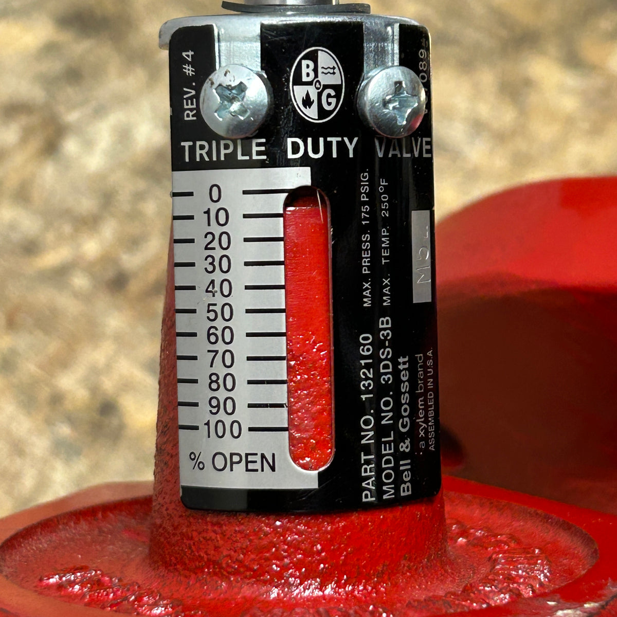 XYLEM BELL & GOSSET  3DS-3B 3" TRIPLE DUTY VALVE RED  132160