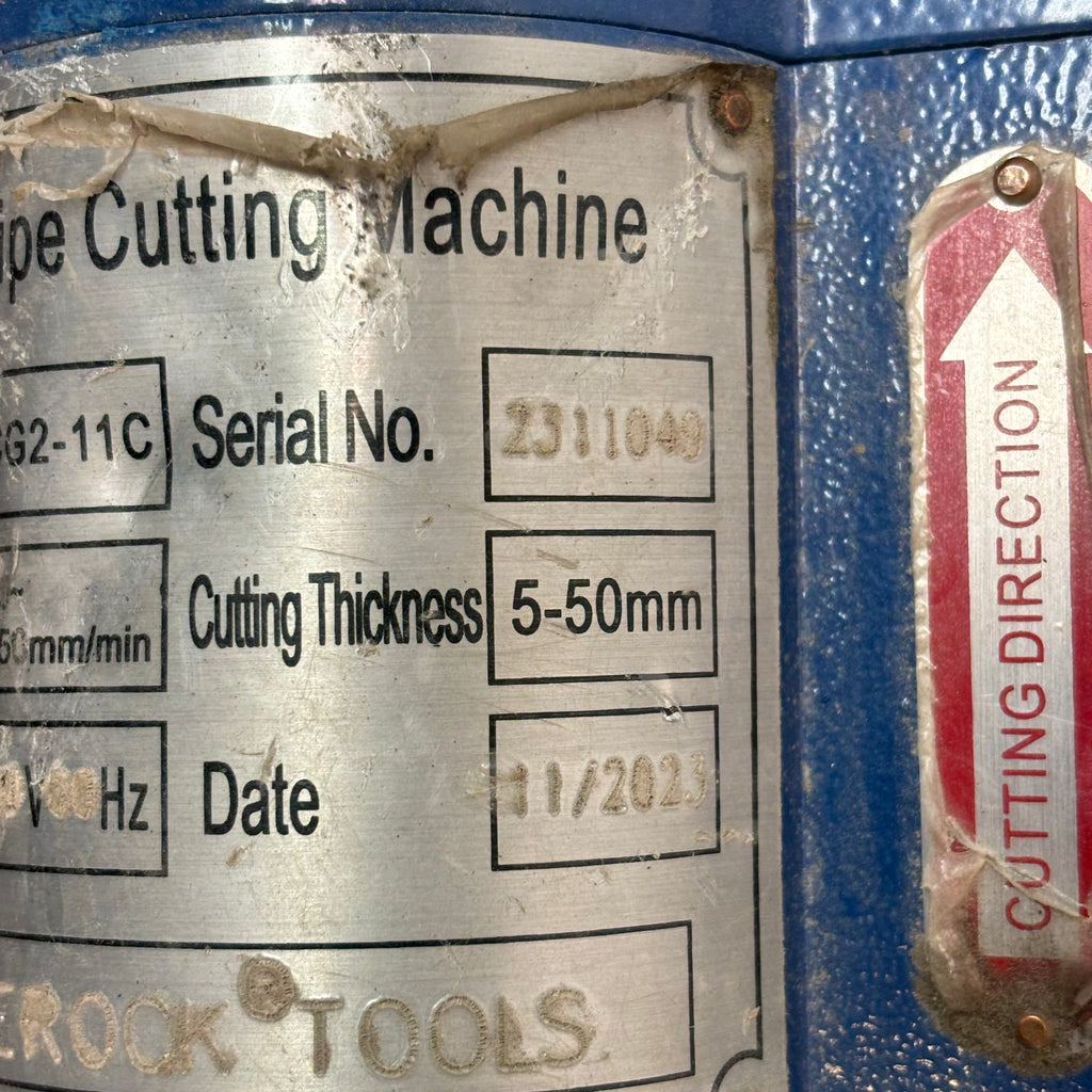 USED TECHTONGDA STEEL PIPE CUTTING MACHINE CG2-11C