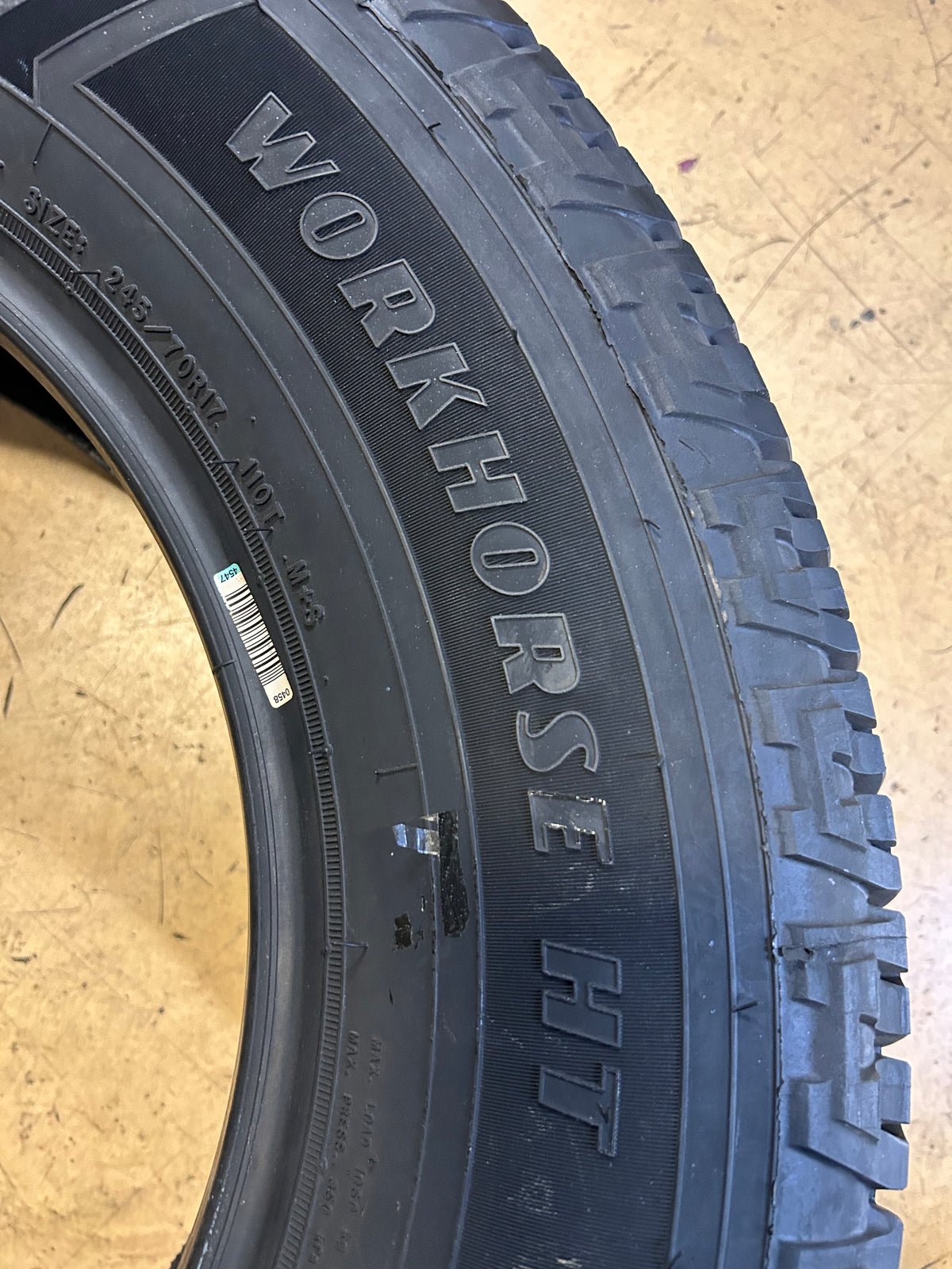 2 GOODYEAR WRANGLER WORKHORSE HT OWL P 245 70 17 110T HIGHWAY TIRE 116080652
