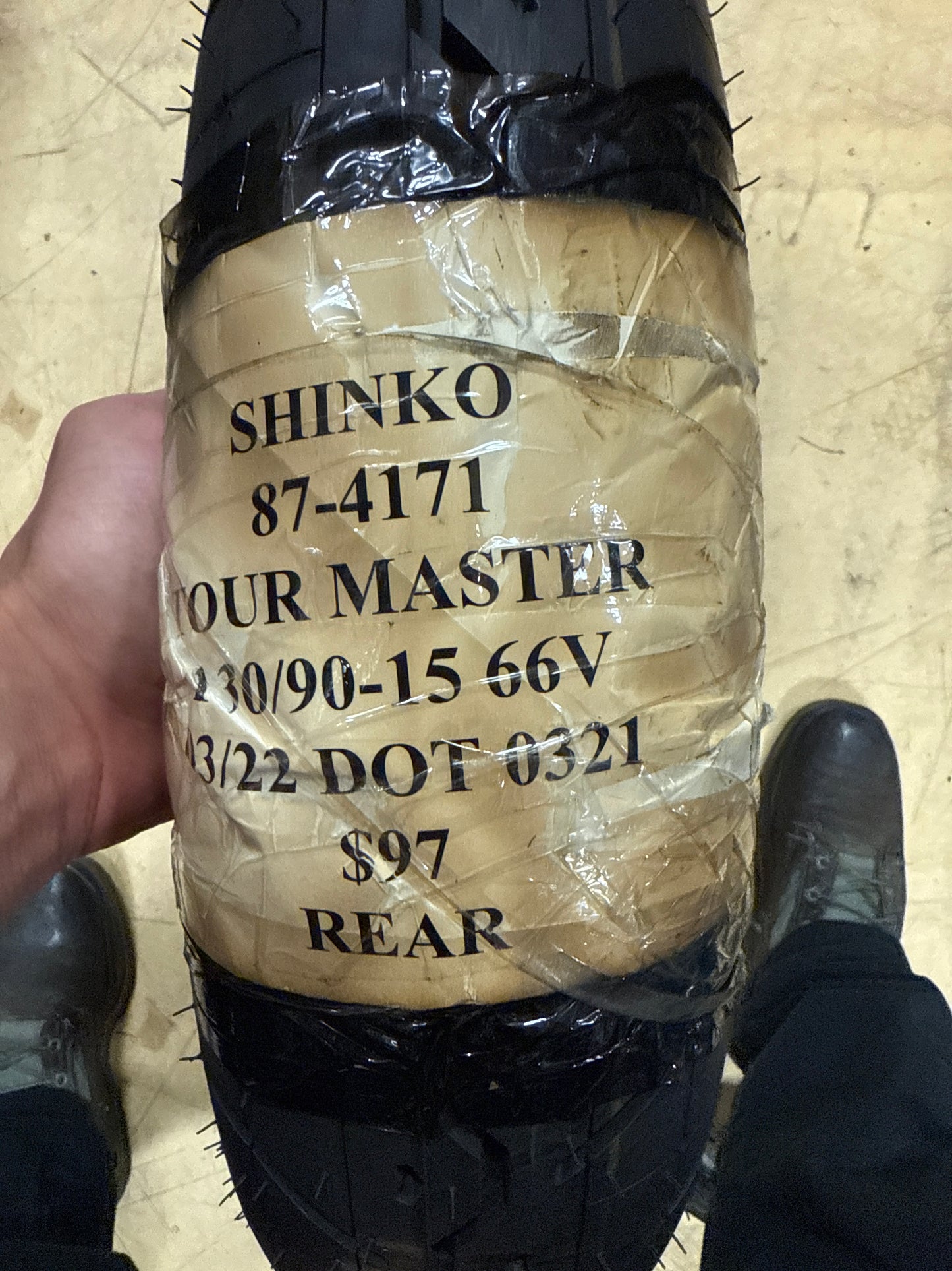 SHINKO 230 TOUR MASTER BSW  130/90-15 66V REAR MOTORCYCE TIRE 87-4171