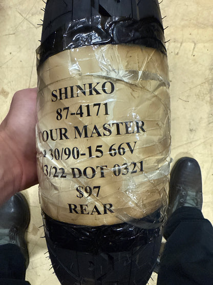 SHINKO 230 TOUR MASTER BSW  130/90-15 66V REAR MOTORCYCE TIRE 87-4171