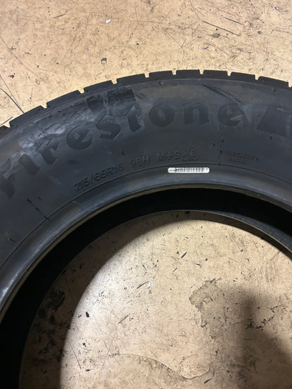 2 NOS FIRESTONE WEATHERGRIP BSW P 215 55 16 98H ALL WEATHER TIRE 004421