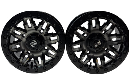 2 TUSK TETON BEADLOCK ATV/UTV MACHINED/BLACK WHEELS 14X7 4/156 ET+30 1852790004