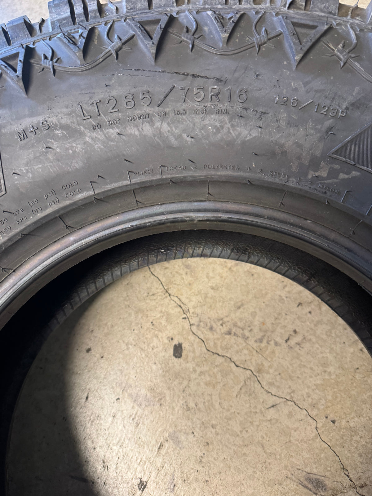 NOS FIERCE ATTITUDE M/T BSW LT 285 75 16 126/123P 10PLY MUD TERRAIN TIRE 357584295