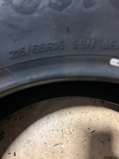 2 NOS FIRESTONE WEATHERGRIP BSW P 215 55 16 98H ALL WEATHER TIRE 004421
