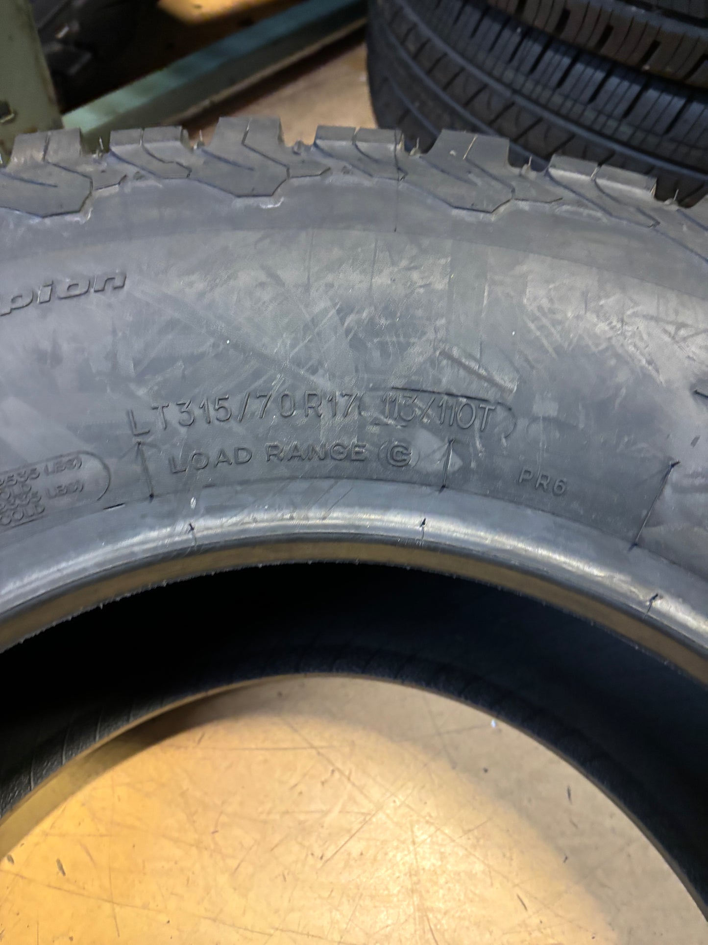 BFGOODRICH ALL TERRAIN T/A KO2 BSW LT 315 70 17 113/110T 6PLY ALL SEASON TIRE 07361