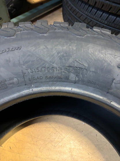 BFGOODRICH ALL TERRAIN T/A KO2 BSW LT 315 70 17 113/110T 6PLY ALL SEASON TIRE 07361
