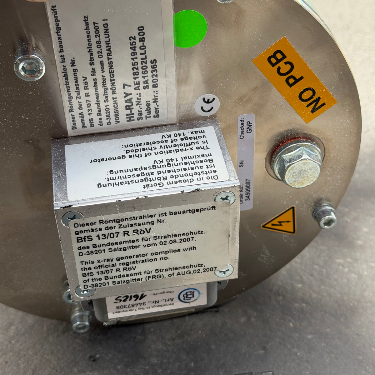 SMITH DETECTION HI-RAY 7 VERSION 80 AIRPORT X-RAY GENERATOR TUBE