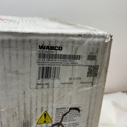 WABCO 432-480-341-0 HP Air Brake Dryer - 12V, Coalescing Cartridge, with Purge Tank