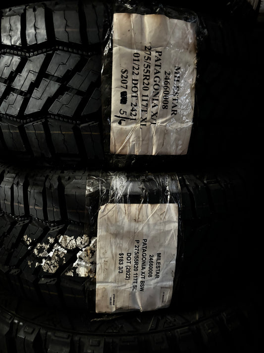(TODO) 2 MILESTAR PARAGONIA XT BSW P 275 55 20 117T SL ALL TERRAIN TIRES 24660008