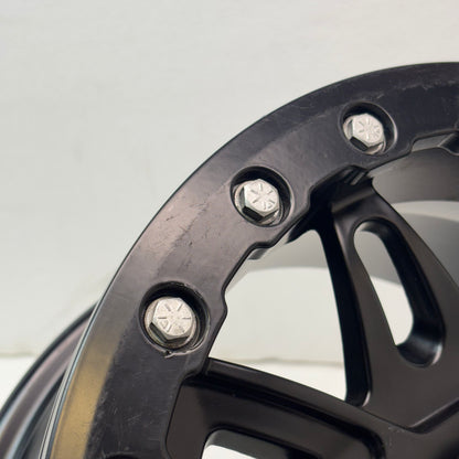 2 TUSK TD672 BLACK MATTER WHEELS 15X7 ET 30 4X6-1/4