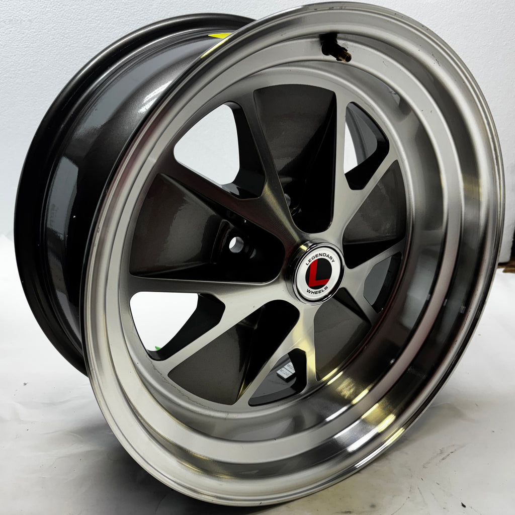 LEGENDARY WHEEL CO. STYLED ALLOY WHEEL 17"X8" CHARCOAL/MACHINED 5X114.3 ET7.4