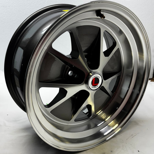 LEGENDARY WHEEL CO. STYLED ALLOY WHEEL 17"X8" CHARCOAL/MACHINED 5X114.3 ET7.4