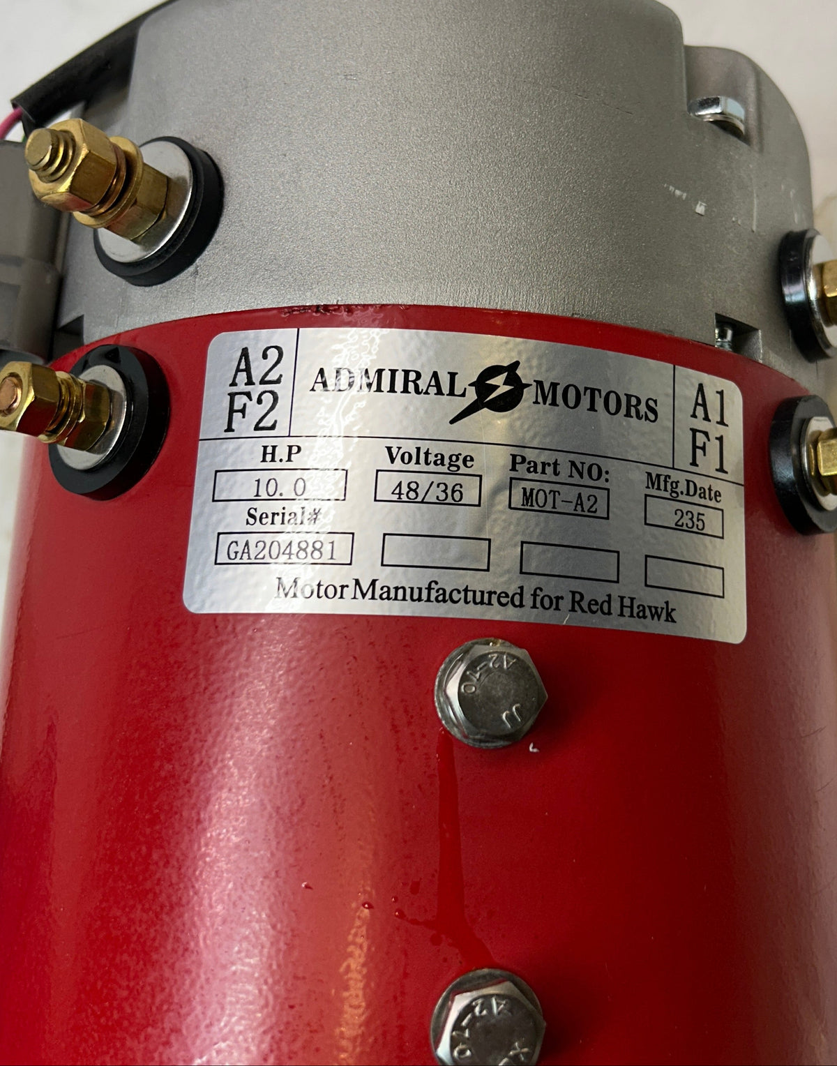 ADMIRAL MOTORS MOTOR FOR CLUB CAR IQ & PD Plus & Precedent  MOT-A2