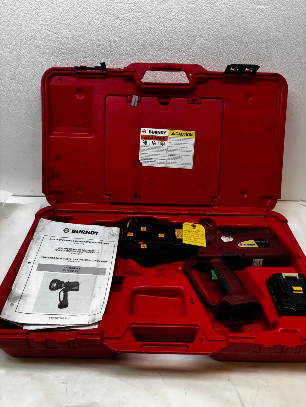 BURNDY PATRIOT HYDRAULIC CRIMPING TOOL PAT81KFTLI 4-POINT(R) LITHIUM-I