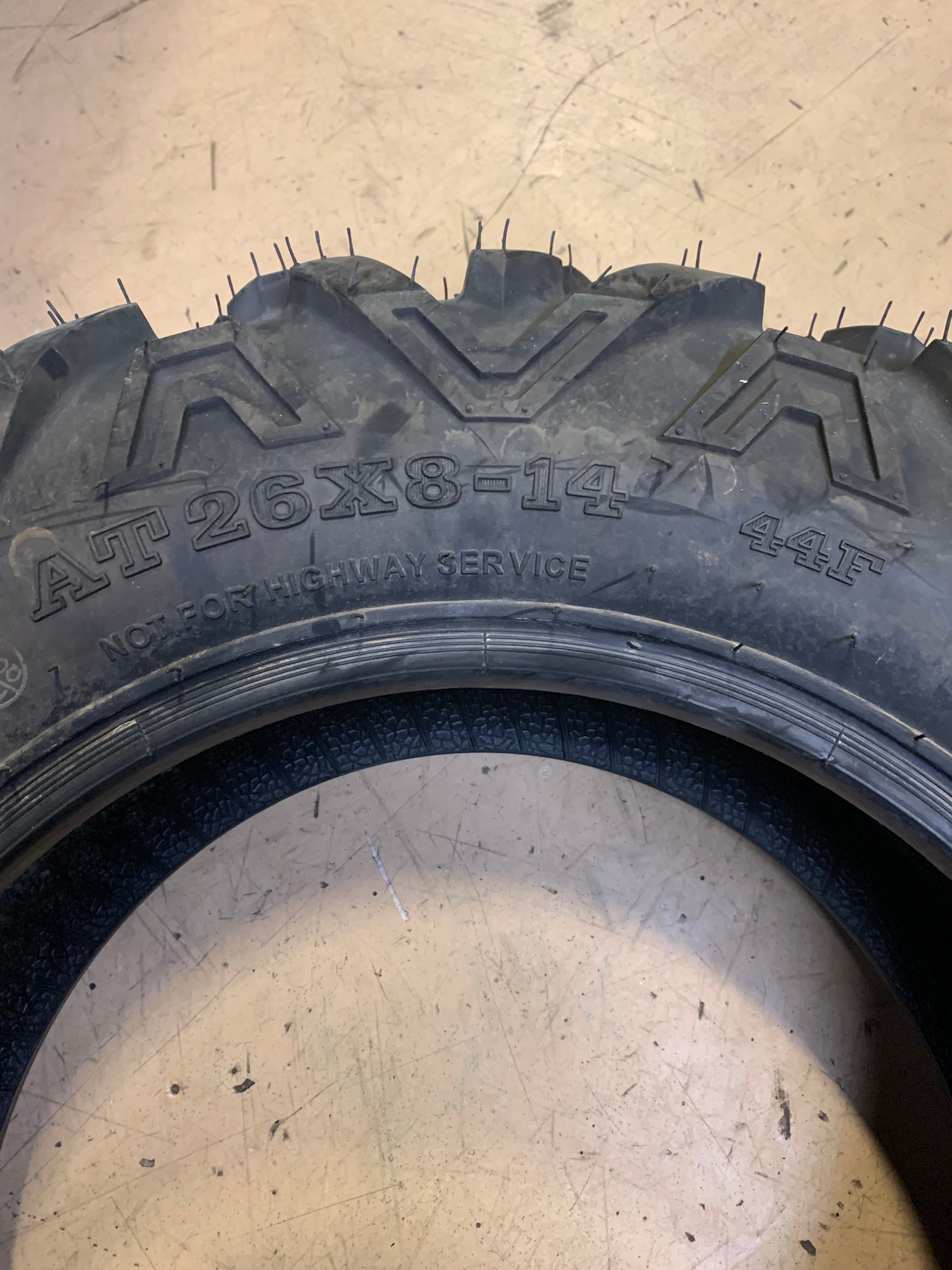 ROADGUIDER ATLAS BSW AT 26 8 14 44F 6PLY ATV/UTV TIRE 10317