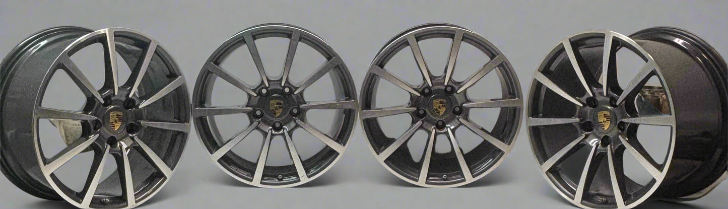 GENUINE PORSCHE 991 II C4 4S 4 S STAGGERED SET OF WHEELS R: 20X11 ET56 F: 20X8.5 ET49