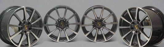 GENUINE PORSCHE 991 II C4 4S 4 S STAGGERED SET OF WHEELS R: 20X11 ET56 F: 20X8.5 ET49