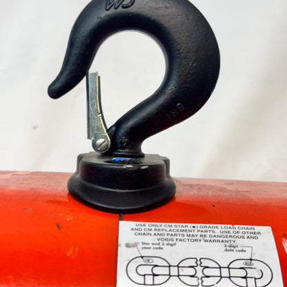 CM LODESTAR MODEL F 1/2-TON 16FPM 115V-1-60 10FT LIFT HEIGHT ELECTRIC CHAIN HOIST 2752NH-SH