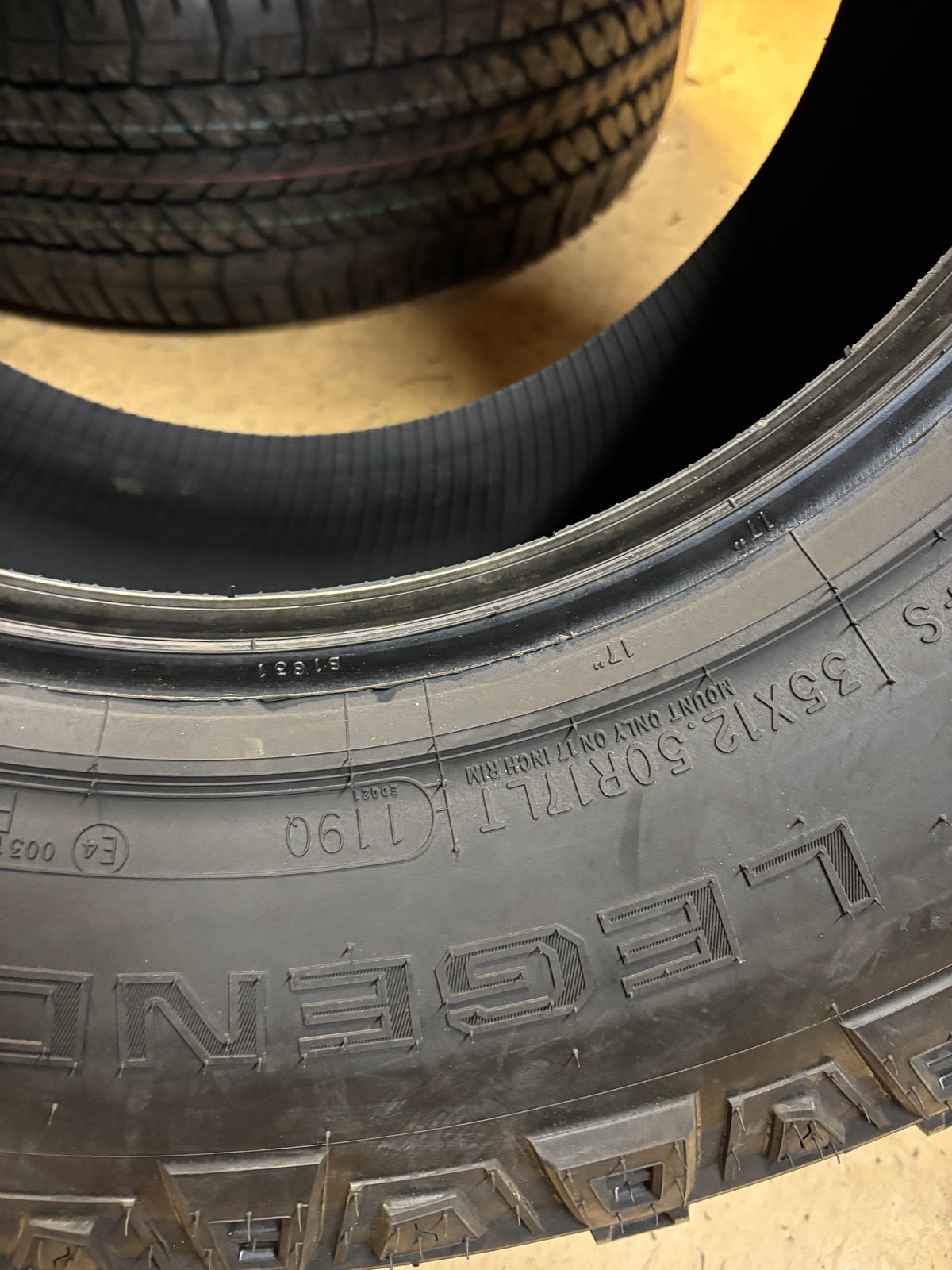 2 MICKEY THOMPSON BAJA LEGEND MTX LT 35 12.5 17 119Q 6PLY MUD TIRE 331141005