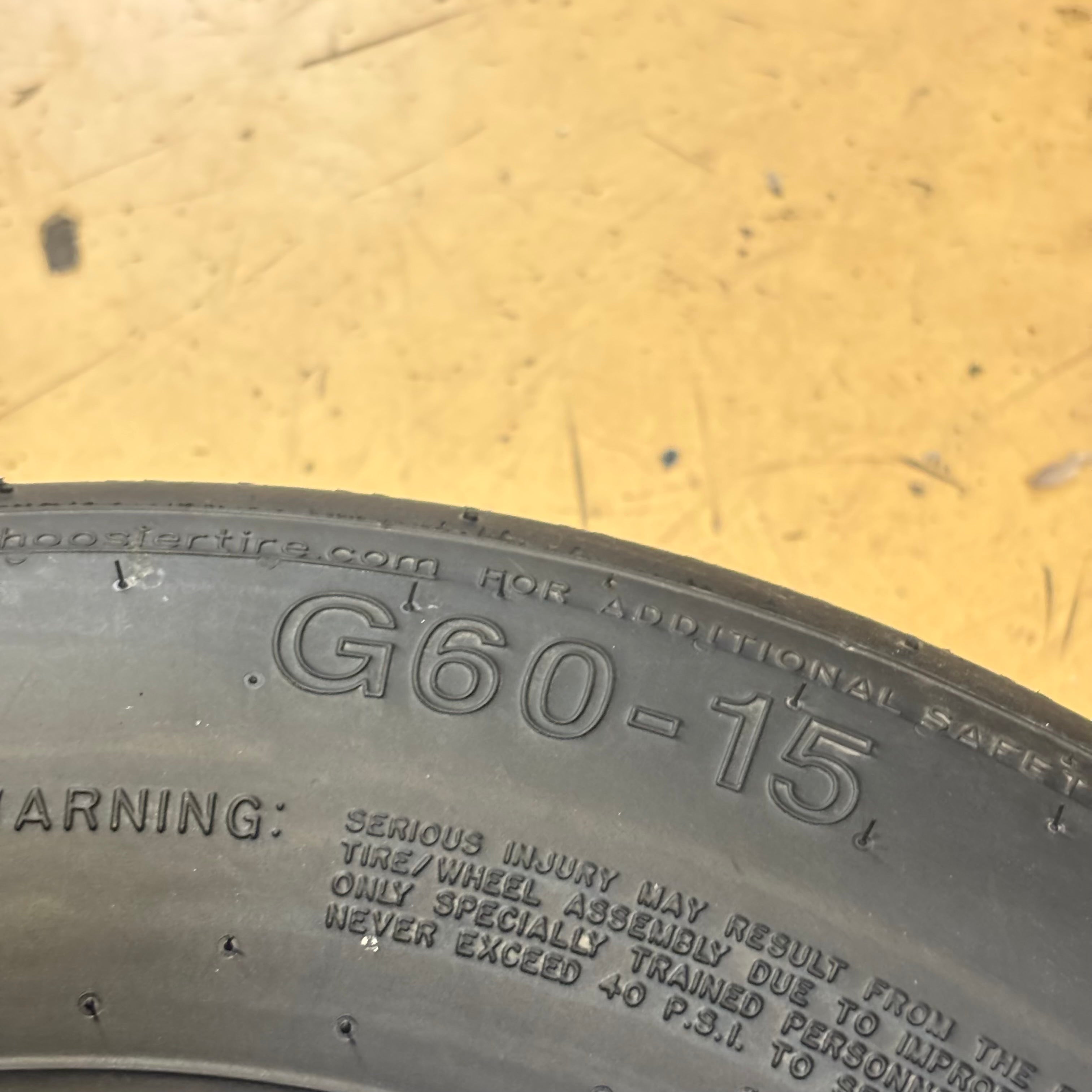 HOOSIER IMCA MODIFIED STOCK CAR G60-15 DIRT TIRE ROLLOVER 85-½” 36020IMCA