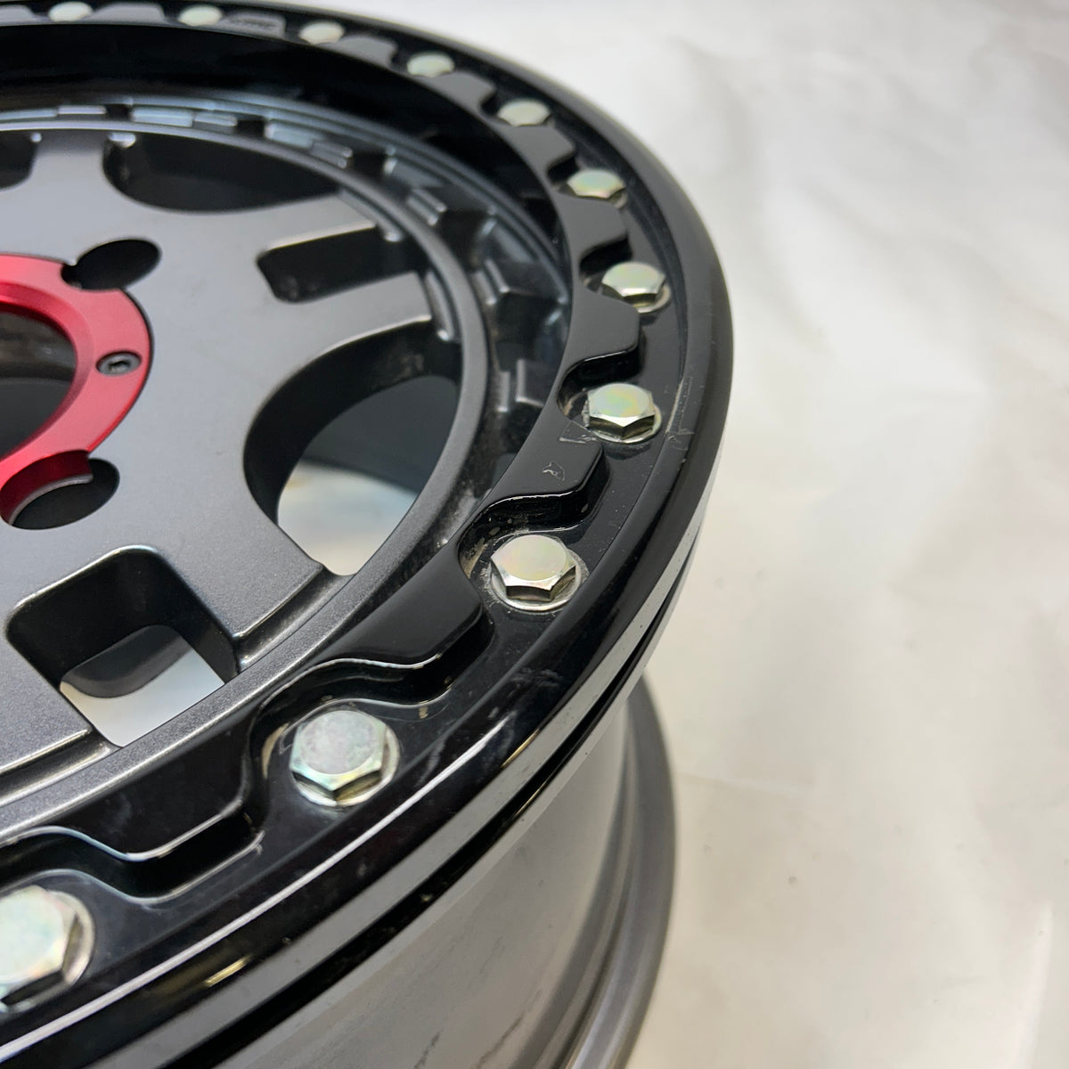 KMC ATV KS240 RECON BEADLOCK G-MTL BLK-RING 15X7 4X137 ET38 WHEEL