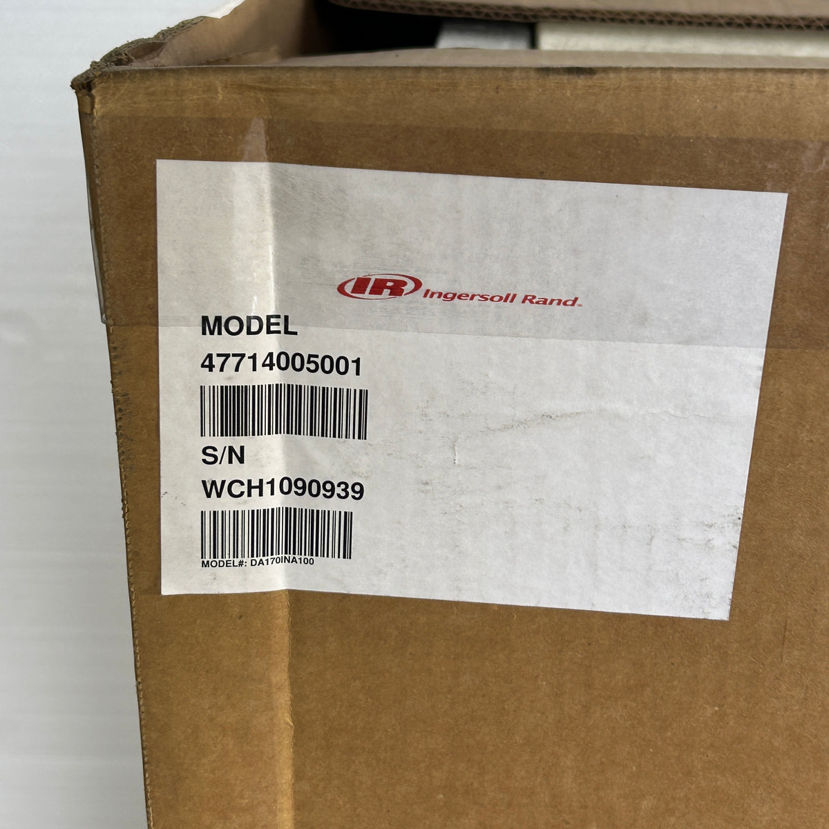 INGERSOLL RAND DA170INA100 REFRIGERATED AIR DRYER 47714005001