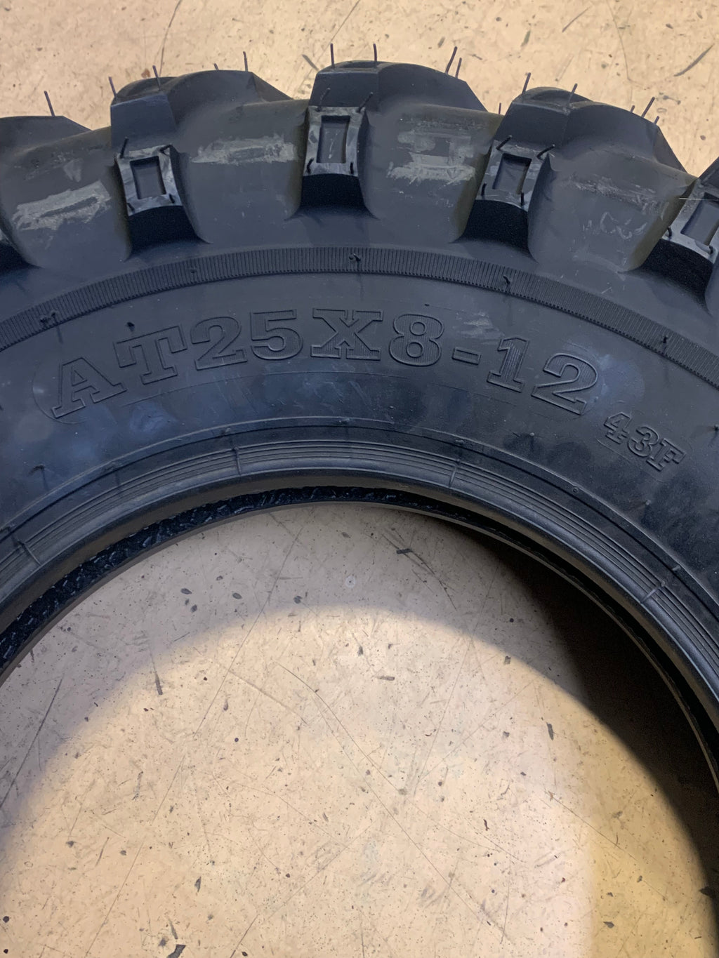 MASSFX BSW AT 25 8 12 43F 6PLY FRONT CHEVRON TREAD ATV/UTV TIRE QL25812