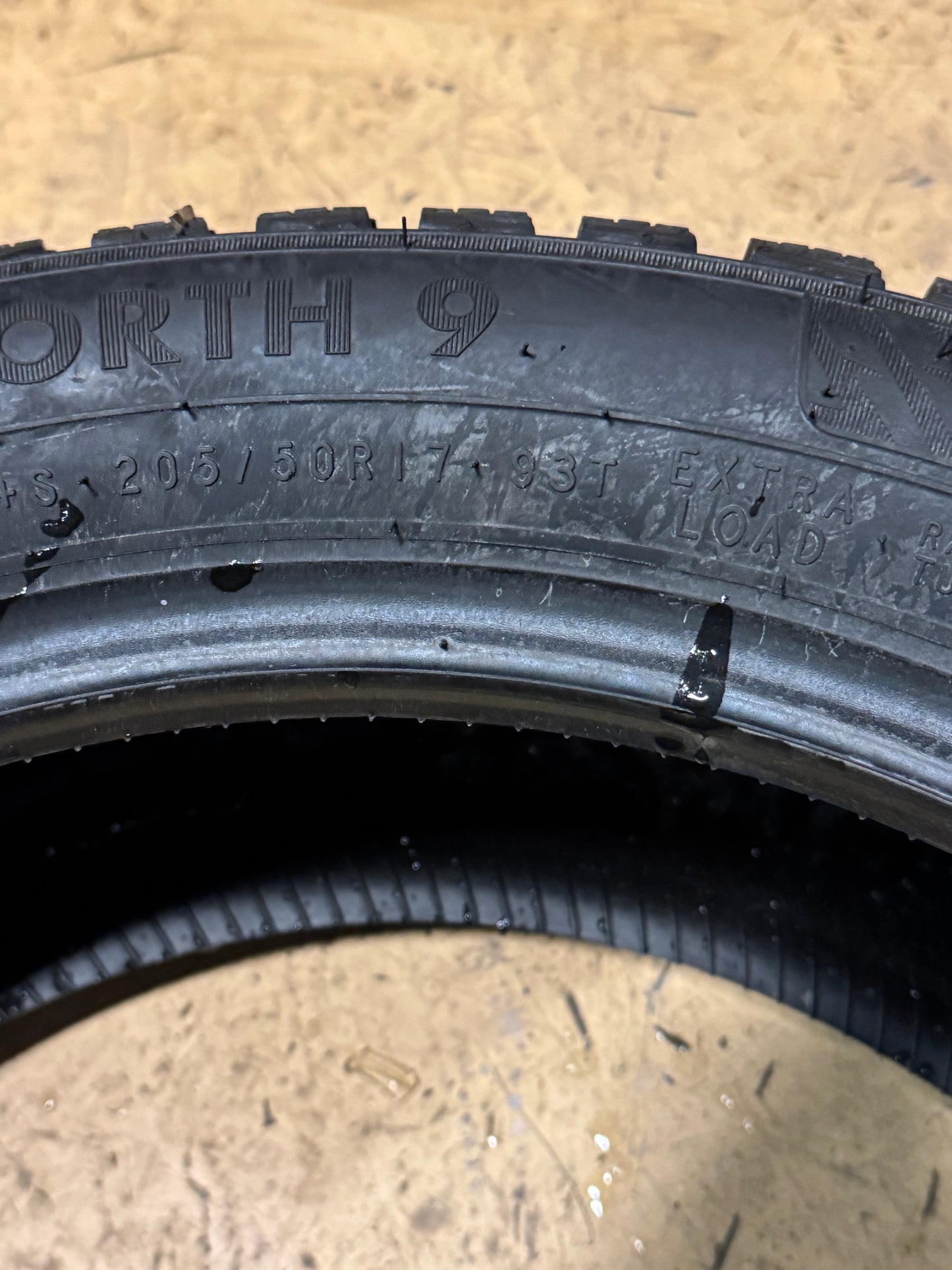 2 NOKIAN NORDMAN NORTH 9 STUDDED BSW P 205 50 17 93T XL WINTER TIRE TS32818