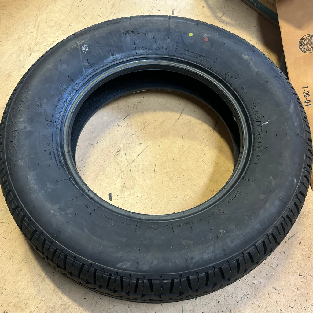 COKER CLASSIC STAR SERIES 2.50" WHITE WALL P 205 75 15 102T XL TIRE 737110 ALL SEASON