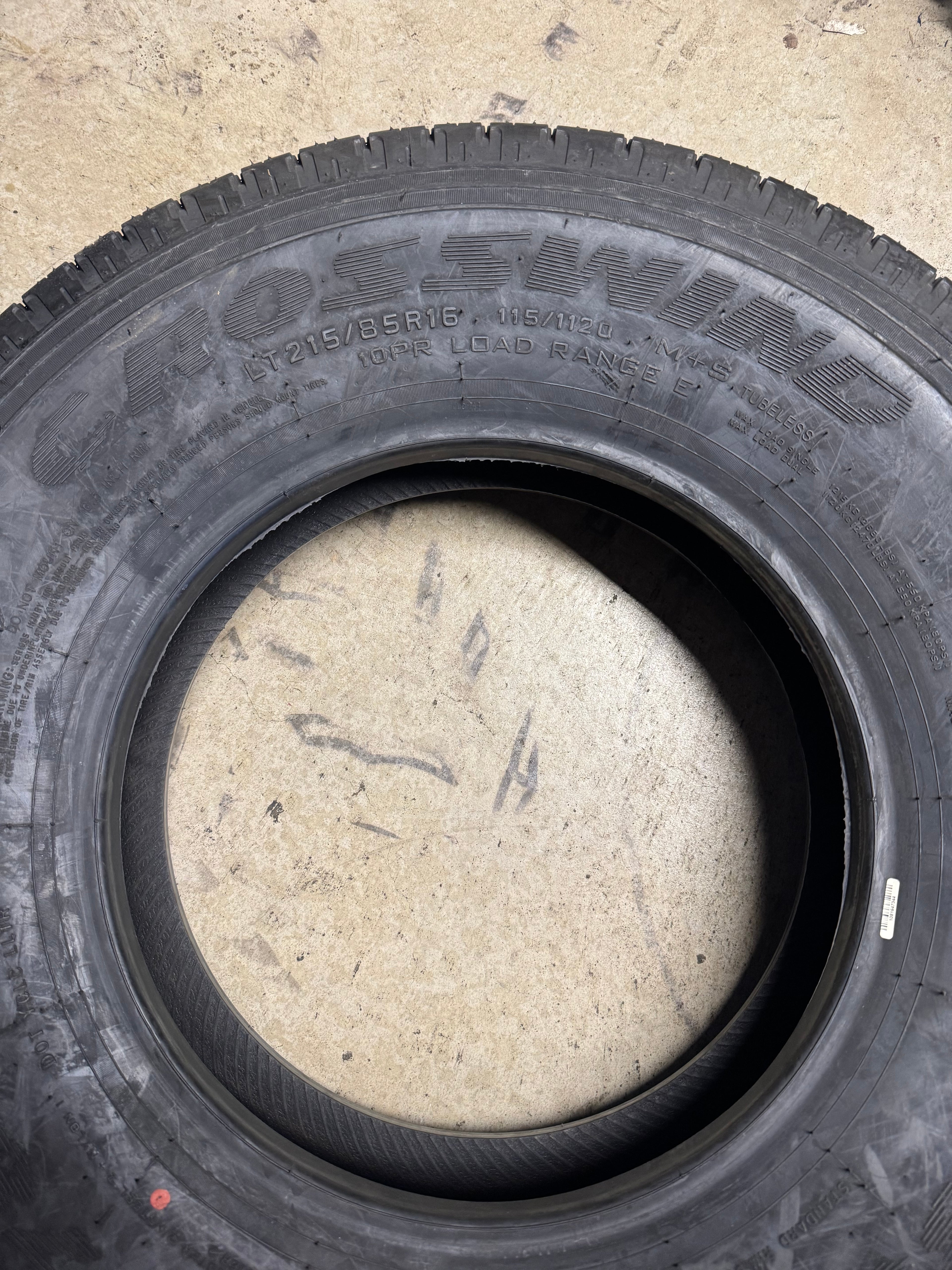 NOS CROSSWIND L780 BSW LT 215 85 16 115/112Q 10PLY ALL SEASON TIRE LTR2071LL