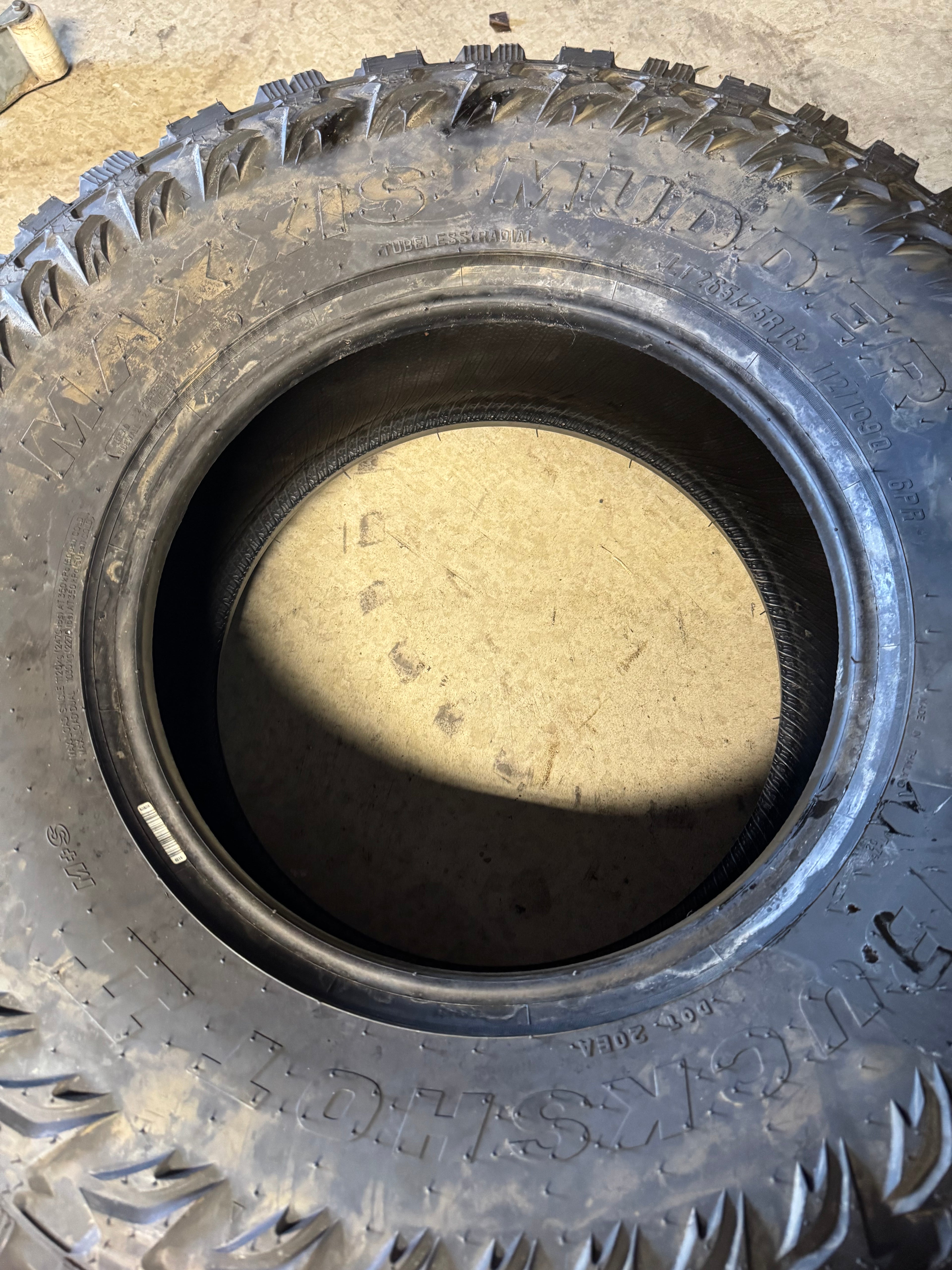 NOS MAXXIS MUDDER BUCKSHOT II MT-764 BSW LT 265 75 16 112/109Q 6PLY MUD TERRAIN TIRE TL30217100