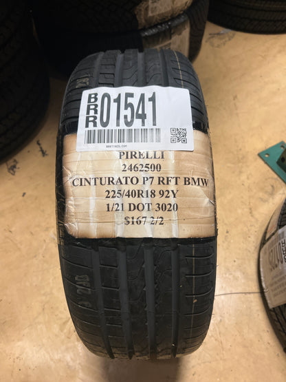 PIRELLI CINTURATO P7 RFT BMW P 225 40 18 92Y XL UHP TIRE 2462500