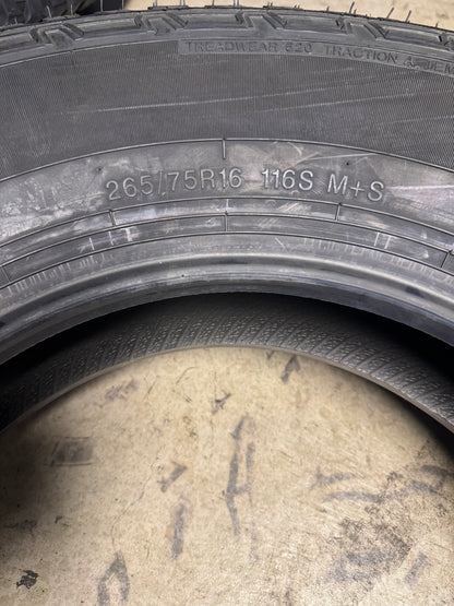 2 NOS FINALIST TERRENO A/T BSW P 265 75 16 116S ALL TERRAIN TIRE LLSUV039