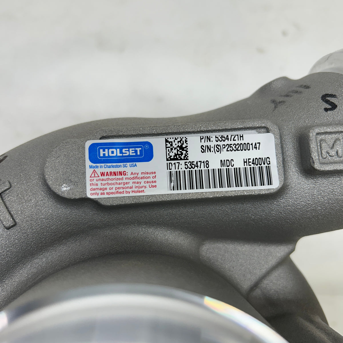 HOLSET CUMMINS SHORT TURBOCHARGER HE451VE INCLUDES GASKETS 5354721H
