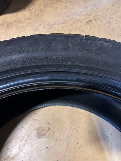 2 BRIDGESTONE BLIZZAK DMV2 BSW P 245 50 20 102T WINTER TIRE 002459