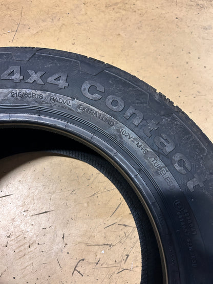 CONTINENTAL 4X4 CONTACT BSW P 215 65 16 102V XL ALL SEASON TIRE 03545210000