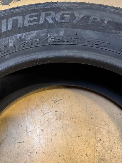 2 NOS HANKOOK KINERGY PT BSW P 215 65 17 99T ALL SEASON TIRE 1021407